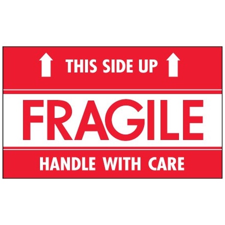 Bsc Preferred 3 x 5'' - ''Fragile - This Side Up - HWC'' Labels BUY00024083